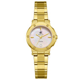 Beverly Hills Polo Club Women's Watch Analog Mother of Pearl Dial with Gold Stainless Steel Band, BP3769X.120