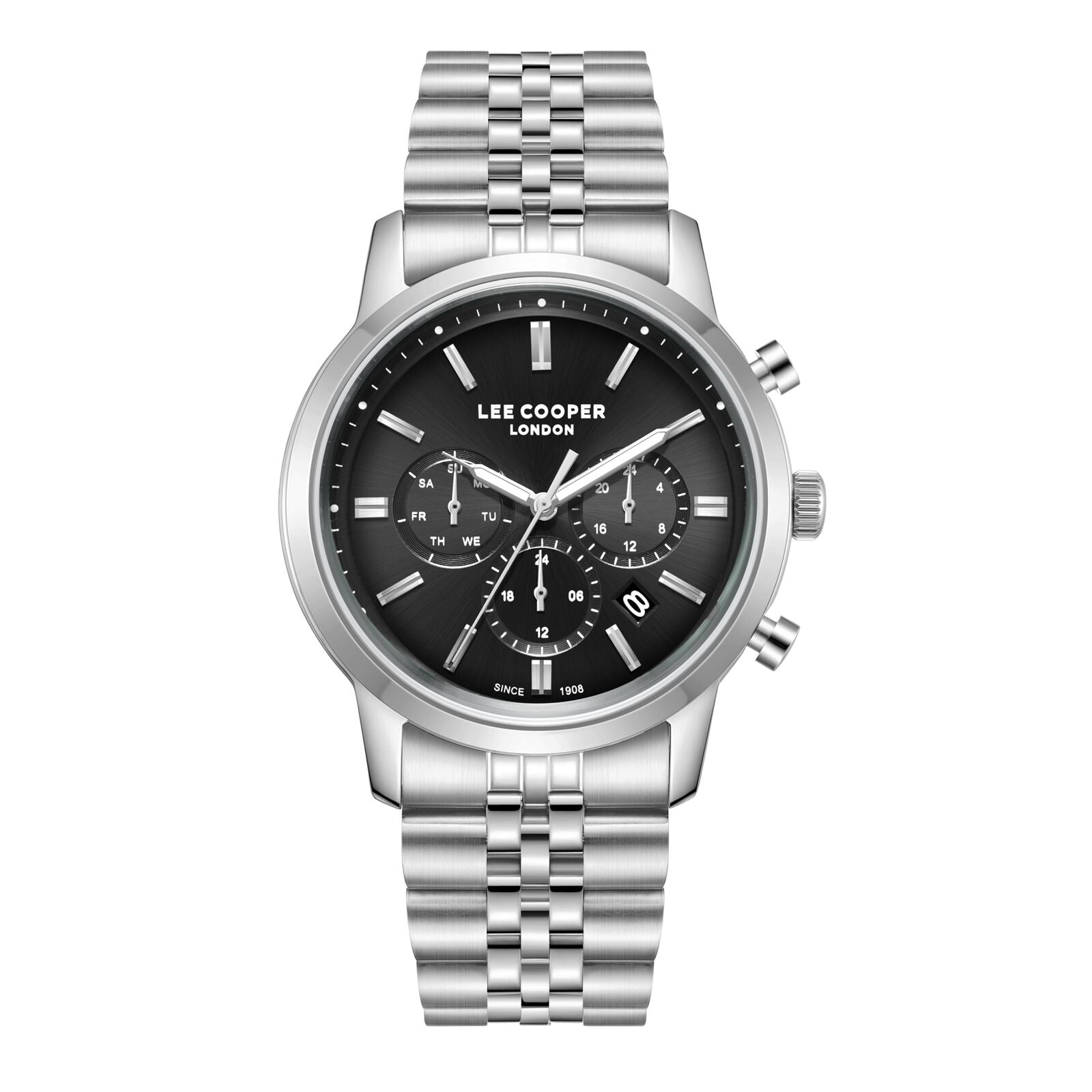 Lee Cooper, Men's, Analog Watch, Black Dial, with Stainless Steel Band, LE-LC08187.350