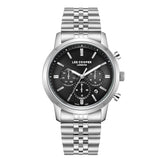 Lee Cooper Men's Watch Analog Black Dial with Silver Stainless Steel Band, LC08187.350