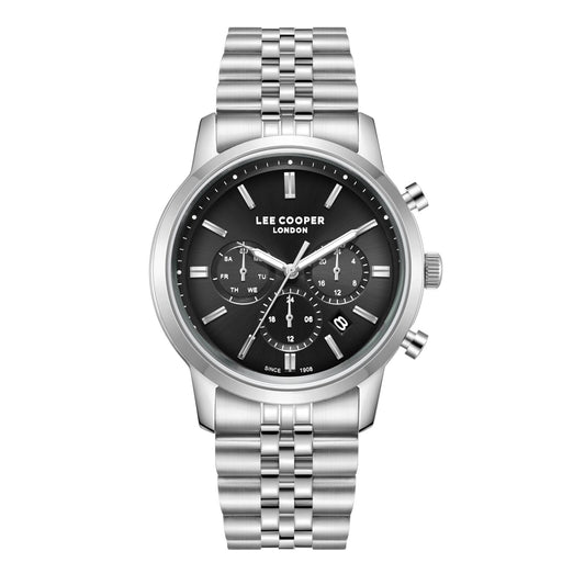 Lee Cooper, Men's, Analog Watch, Black Dial, with Stainless Steel Band, LE-LC08187.350