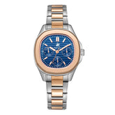 Beverly Hills Polo Club Women's Watch Analog Blue Dial with Silver Gold Stainless Steel Band, BP3700C.590