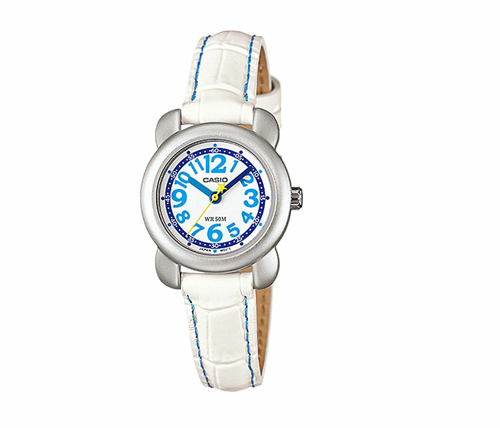Casio, Women's Watch Analog, White Dial White Leather Band, LTR18L