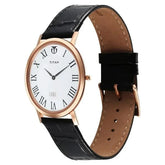 Titan Men's Watch Edge Collection Analog, White Dial Black Leather Strap, 1595WL01