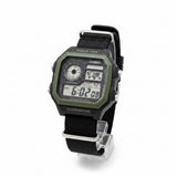 Casio Men's Watch Digital, Black Dial Black Resin Strap, AE-1200WHB-1BVD