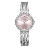 Lee Cooper Women's Watch Analog Pink Dial with Silver Mesh Band, LC08136.370
