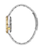 Seiko Men's Mechanical Watch Analog, White Dial Silver & Gold Stainless Band, SNKE04J