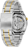 Seiko Men's Mechanical Watch Analog, White Dial with Two Tone Stainless Band, SNKL47K