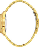 Seiko Men's Mechanical Watch Analog, Black Dial with Gold Stainless Band, SNKL50K