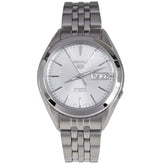 Seiko Men's Mechanical Watch Analog, Silver Dial with Silver Stainless Band, SNKL15K