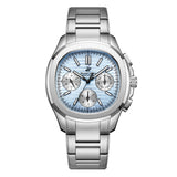 Beverly Hills Polo Club Men's Watch Analog Blue Dial with Silver Stainless Steel Band, BP3212X.300