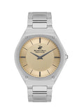 Beverly Hills Polo Club Men's Watch, Analog, Brown Dial, Silver Stainless Steel Strap, BP3545X.370