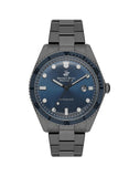 Beverly Hills Polo Club Men's Watch, Analog, Blue Dial, Grey Stainless Steel Strap, BP3576X.090