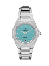 Beverly Hills Polo Club Women's Watch, Analog, Blue Dial, Silver Stainless Steel Strap, BP3561X.300