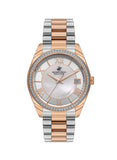 Beverly Hills Polo Club Women's Watch, Analog, Silver Dial, Silver & Rose Gold Stainless Steel Strap, BP3592C.520