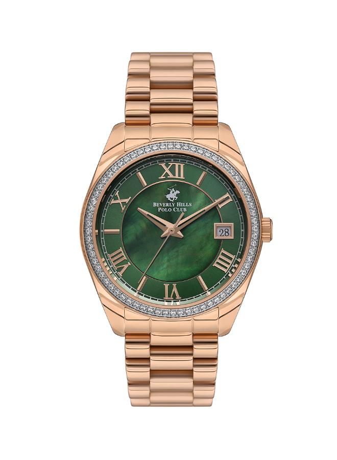 Beverly Hills Polo Club, Men's, Analog Watch, Gold Dial, with Stainless Steel Band, BH-BP3592C.470