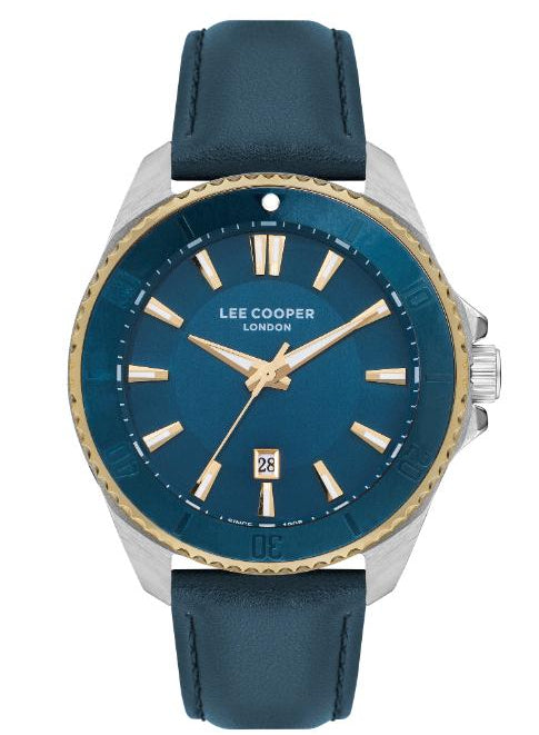 Lee Cooper, Men's, Analog Watch, Blue Dial, with Leather Band, LE-LC07870.277