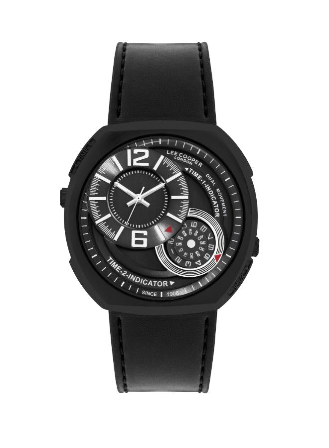 Lee Cooper, Men's, Analog Watch, Black Dial, with Leather Band, LE-LC07805.651