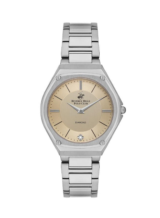 Beverly Hills Polo Club, Men's, Analog Watch, Silver Dial, with Stainless Steel Band, BH-BP3560X.370