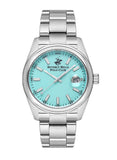 Beverly Hills Polo Club Men's Watch, Analog, Blue Dial, Silver Stainless Steel Strap, BP3598X.300
