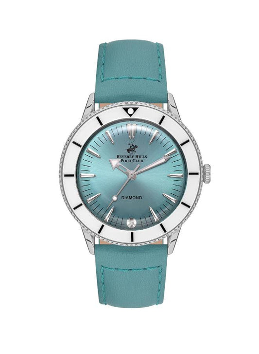 Beverly Hills Polo Club, Men's, Analog Watch, Blue Dial, with Leather Band, BH-BP3580C.307