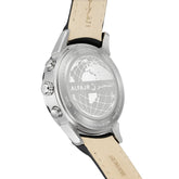 Alfajr Islamic Prayer Mens Watch Ana-Digital White Dial With Black Leather Strap, WA-30LS