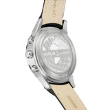 Alfajr Islamic Prayer Mens Watch Ana-Digital White Dial With Black Leather Strap, WA-30LS