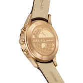 Alfajr Islamic Prayer Mens Watch Ana-Digital White Dial With Brown Leather Strap, WA-30LB