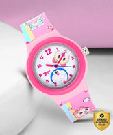 Zoop By Titan Kid's Doraemon Watch Analog White Dial With Pink PU Strap, 26013PP03