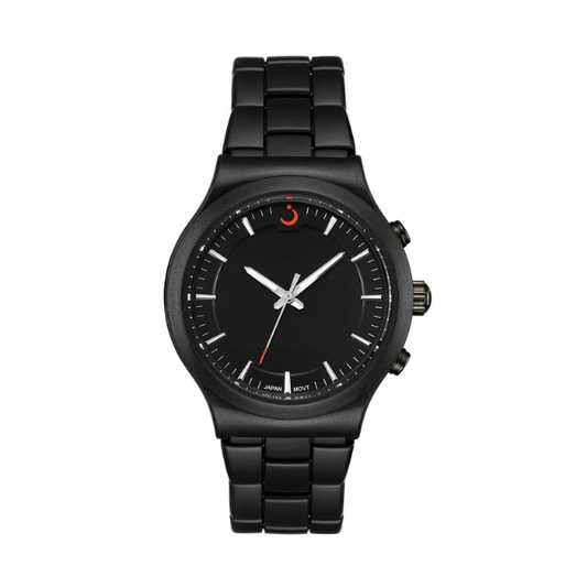 Alfajr Islamic Prayer Men's Analog Watch Black Dial With Black Stainless Steel Band, WB-32BLACK