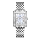 Beverly Hills Polo Club Women's Watch Analog Mother of Pearl Dial with Silver Stainless Steel Band, BP3766C.320