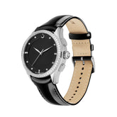 Alfajr Islamic Prayer Womens Watch Analog Black Dial With Black Leather Strap, WG-28LW