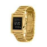 Alfajr Islamic Prayer Men's Digital Watch With Gold Stainless Steel Band, WL-08SG