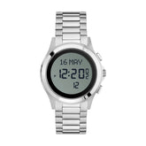 Alfajr Islamic Prayer Mens Watch Digital With Stainless Steel Band, WR-02