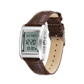 Alfajr Islamic Prayer Womens Watch Digital With Brown Leather Strap, WS-06BROWN