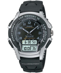 Casio, Men's Gear Watch Analog-Digital, Black Dial Black Resin Band,WS-300-1BVSDF