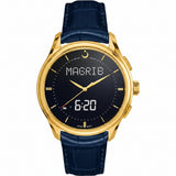 Alfajr Islamic Prayer Men's Analog-Digital Watch Black Dial With Blue Leather Strap, WW-22LS authentic Alfajr WW-22LS Islamic prayer product in Bahrain