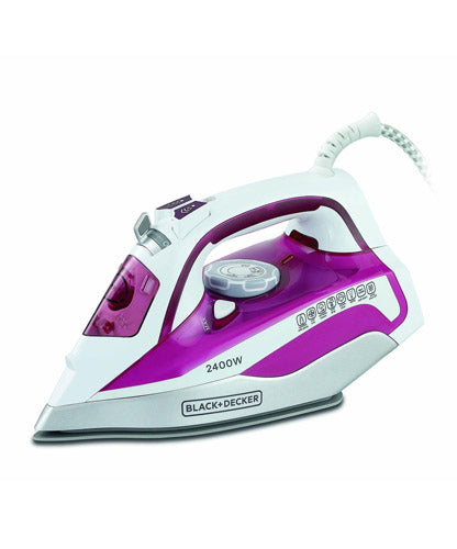 Black+Decker 2400W Steam Iron with Ceramic Sole Plate, X2400 Steam Iron BL-X2400