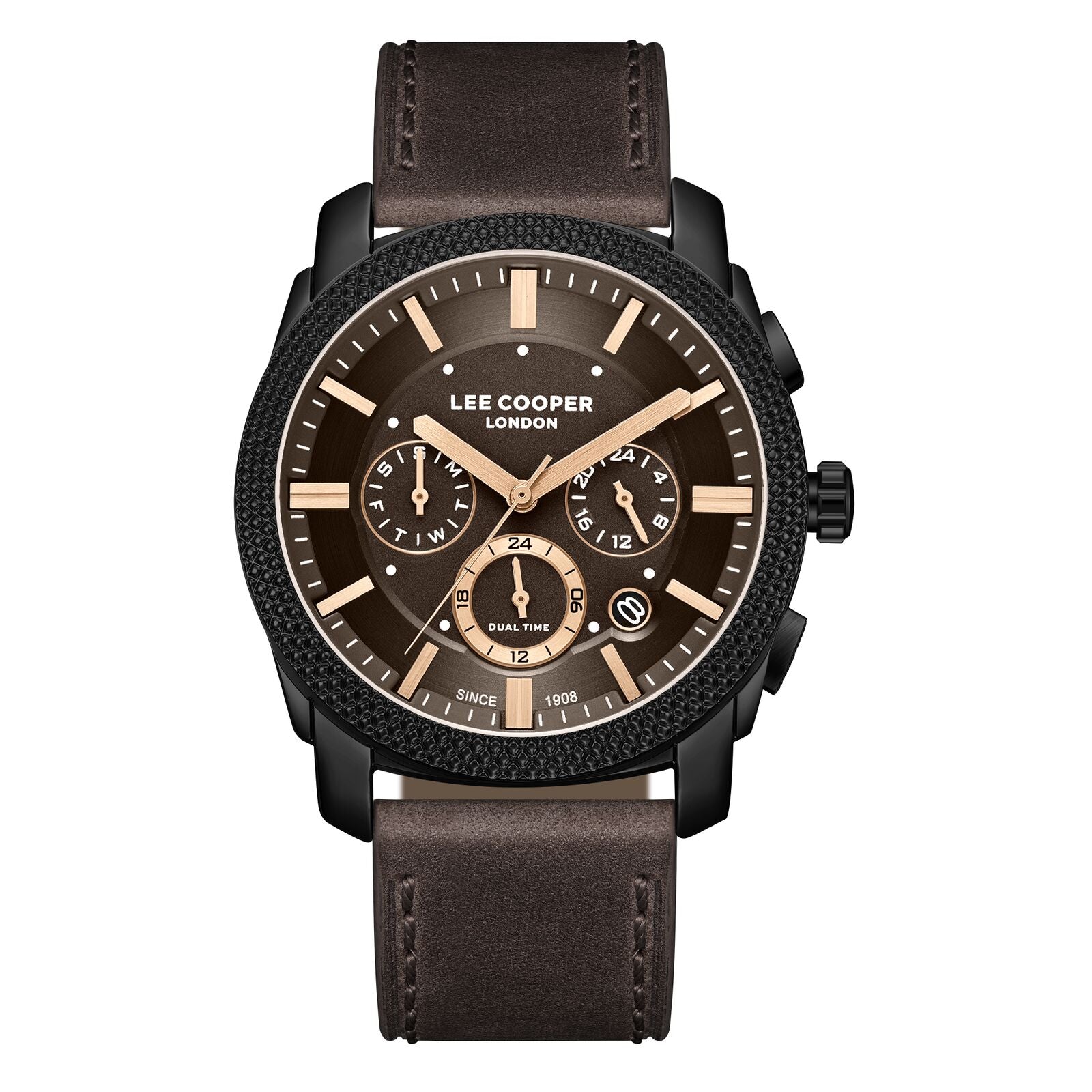 Lee Cooper, Men's, Analog Watch, Brown Dial, with Leather Band, LE-LC08178.642