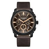 Lee Cooper Men's Watch Analog Brown Dial with Brown Leather Strap, LC08178.642
