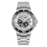 Beverly Hills Polo Club Men's Automatic Watch Analog Silver Dial with Silver Stainless Steel Band, BP3702X.330
