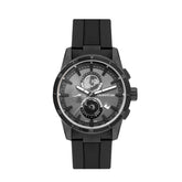 Quantum Men's Watch Analog Grey Dial with Black Silicone Band, ADG991.051