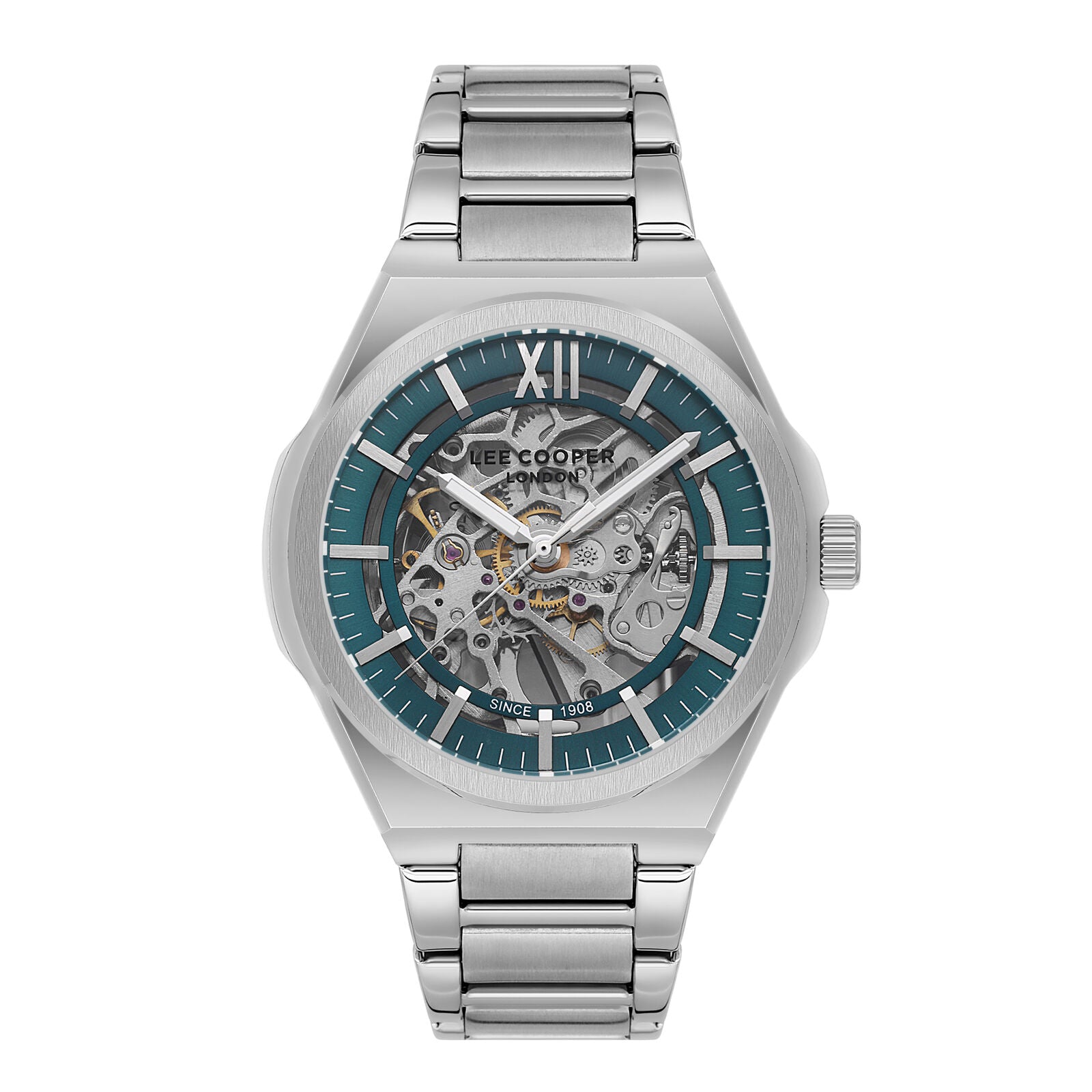 Lee Cooper, Men's, Analog Watch, Silver Dial, with Stainless Steel Band, LE-LC08051.370