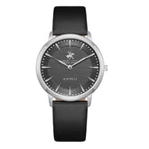 Beverly Hills Polo Club Men's Watch Analog Black Dial with Black Leather Band, BP3722X.351