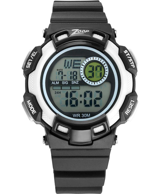 Zoop, Kids, Digital, Watch, Black Dial, Resin Strap, 16009PP01