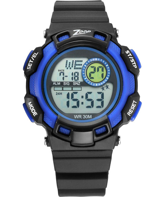 Zoop, Kids, Digital, Watch, Black Dial, Resin Strap, 16009PP02