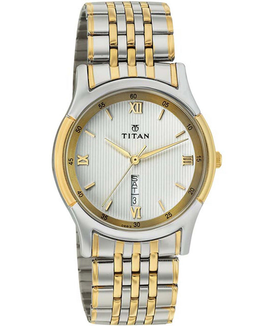 Titan, Men, Analog, Watch, White Dial, 1636BM01