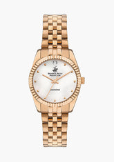 Beverly Hills Polo Club Women's watch, White Mother of Pearl Dial, Rose Gold Metal Strap, Wrist Watch,BP3295X.420