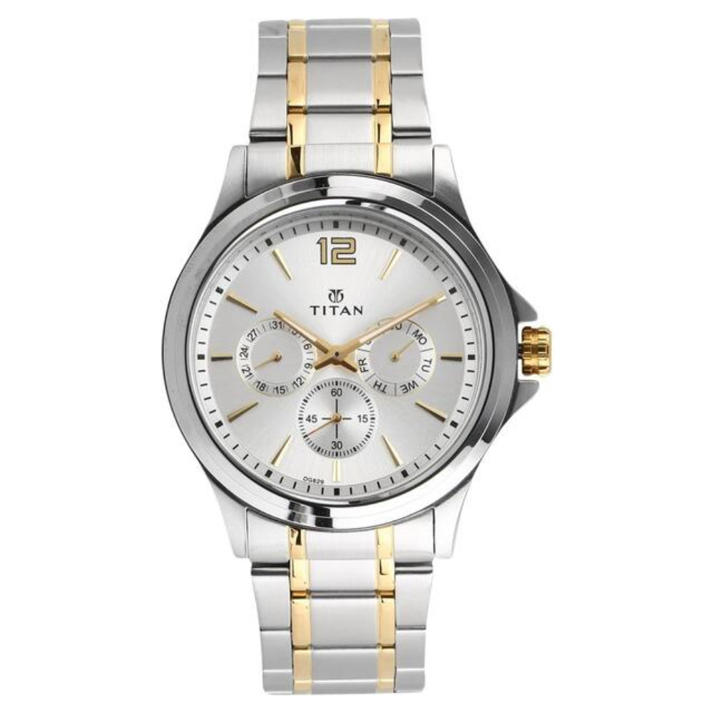 Titan, Men, Analog, Watch, Silver Dial, Stainless steel Strap, 1698BM01