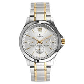 Titan Men's Watch Silver Dial Silver & Gold Stainless Steel Strap Watch, 1698BM01