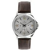 Titan 1698SL01, Men's Watch Classique Collection Analog, White Dial Brown Leather Strap